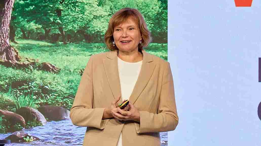 Barbara Schunk als CEO an einem Kaderanlass 2023. 